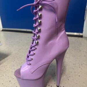 Pleaser Lavender High Heel Platform Boots